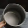 Taza de té justa de titanio puro de gran capacidad con asa lateral portátil, separador de té de súper filtración, mango de madera maciza, accesorio de té creativo