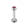 Novos Brincos Europeus e Americanos de Aço Inoxidável com Cristais AAA Incrustados de Diamante, Base Plana, Formato T, Joias de Piercing, Orelha, Osso da Orelha, Tragus, Lábio