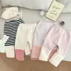 Leggings con Forro de Felpa Estilo Coreano Color Bebé Combinado Engrosados Pantalones Casuales Para Bebé con Trasero Grande Para Usar por Fuera Cálidos Pantalones Versátiles