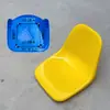 Mesa e cadeira de jantar integradas para cantina Acessórios Assento de cadeira em Fibra de vidro Assento de cadeira com encosto de Plástico