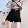 Shorts Vaqueros Estilo Coreano para Mujer, Novedad Verano 2023 de Cintura Alta con Cordón, Ajustados al Cuerpo, Adelgazantes, Shorts de Chica Caliente para Ropa Exterior