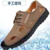 Nuevas Sandalias de Hombre de Comercio Exterior, Zapatos Casuales Transpirables de Verano, Zapatos de Hombre Transfronterizos, Zapatos Huecos de Cuero para Hombre de Comercio Exterior al por Mayor