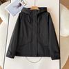 Jaqueta feminina casual japonesa com capuz, nova chegada, vermelha, primavera, durável, à prova d'água, S474177