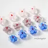 Cuentas de vidrio soplado de flor de durazno de 14 mm estilo ins, materiales para joyería hecha a mano DIY para aretes, collares y pulseras