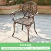 Mesa Redonda Promocional Mais Vendida na América do Norte com Fogareiro para Pátio Jardim Lazer, Conjunto de Mesa e Cadeiras de Alumínio Fundido Resistente à Ferrugem e às Intempéries