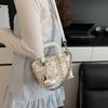 Bolso de Cubo Portátil Nicho Simple y Versátil Estilo Coreano para Mujer 2025 Verano Nueva Moda Bolso de Hombro Cruzado