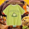 2026 Nuevo Plan de Transformación del Castor Hoppers Camiseta de Manga Corta de Algodón Puro para Niños Tops de Dibujos Animados de Verano para Niños y Niñas