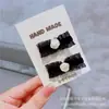 Nova tiara de laço infantil 3,5cm meio tecido tamanho pequeno grampo de cabelo bebê alto senso acessórios de cabelo de rosa
