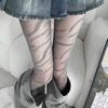 Plata Negro Sexy Estilo Europeo y Americano Adelgazante Personalizado Negro Seda Medias de Chica Caliente Estampado Leopardo Estampado Cebra Jacquard
