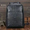 Mochila Masculina Couro Genuíno Moda Alta Qualidade Bolsa Masculina 2023 Nova Luxo Mochila Escolar Negócios Grande Capacidade Mochila para Computador