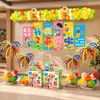 Decoraciones de regreso a clases para aulas de primaria y secundaria, decoraciones de entrada para el área de recepción, creando una atmósfera ceremonial