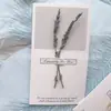 Tarjeta de felicitación de flores secas pequeñas, frescas y creativas, tarjeta de felicitación de bendición para la temporada de inauguración de arte, hecha a mano, DIY, tarjeta de felicitación de agradecimiento para el día del maestro