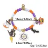 Pulsera de Pulsera con Colgante de Aceite de Goteo Halloween Europeo y Americano Calabaza Fantasma Gato Negro Murciélago Araña Pulsera de Múltiples Colgantes Accesorios de Fiesta