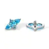 Brincos de Titânio F136 Banhados a Ouro 18K Cruz Grossa Flor Zircônia Studs de Orelha Liga de Titânio G23 Joias para Piercing Studs Cocleares