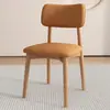 Silla de Comedor de Acero al Carbono Color Crema, Elegante Juego de Mesa y Sillas de Comedor, Silla de Comedor de Diseño para el Hogar, Silla Tapizada de Lujo Ligero de Gama Alta