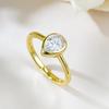 Longlongjin nova prata S925 banhada a ouro 5*7 formato pera gota d'água requintada versátil europeu e americano AliExpress venda quente