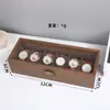 Caja de Relojes Modelo Nuevo Transfronteriza, Caja de Almacenamiento para Relojes de Madera de Nogal Negro con Almohada Dura, Caja de Exhibición de Relojes de Lujo Ligero de Alta Gama, Caja de Almacenamiento
