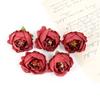 Flores Artificiais, Rosa Vermelha Hortênsia Flores Artificiais, Flores de Casamento, Adereço de Cabeça Realista de Alta Qualidade Material DIY Flores Decorativas