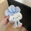 Scrunchie Lindo de Dibujos Animados con Flores y Lunares para Mujer con un Toque de Lujo, Accesorio para el Cabello Resistente para Peinados de Moño