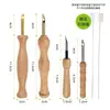 Nuevas agujas de bordar con mango de madera, agujas de bordar rusas para diseños florales, agujas de bordar para hilo grueso DIY, bolígrafos de bordar y agujas de bordar al por mayor