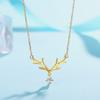 Collar de plata de ley One Deer Has You para mujer, cadena de clavícula 925, moderno colgante de alce con astas de celebridades cibernéticas, simple y elegante