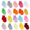 Suministros para Bebés de Primavera y Otoño Guantes Anti-Rayones Faciales para Bebés Manoplas para Manos de Bebés Algodón Spandex Color Sólido Guantes para Recién Nacidos