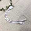 Cable de datos de uno a dos adecuado para teléfonos Android Micro, Apple y V8, Cable de carga dos en uno, Cable USB para teléfono