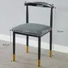 Silla de Comedor Nórdica Modelo Nuevo 2025 Juego de Mesa y Sillas de Comedor para Uso en el Hogar, Silla con Respaldo, Taburete de Estudio, Silla de Madera Sintética, Silla de Arte en Hierro Tipo Cuerno