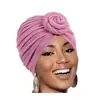Novo chapéu lenço étnico transfronteiriço para a Amazon, turbante torcido com nó, chapéu pullover feminino liso casual e moderno