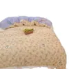 Conjunto de Capa de Edredom Estilo Ins Quatro Peças, Conjunto de Dormitório Estudantil Três Peças, Renda Floral, Forrado com Lã, Conjunto Espesso de Veludo Leiteiro Quatro Peças