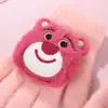 Guantes Gruesos de Invierno para Niños, Lindos de Dibujos Animados, Cálidos y a Prueba de Frío, Suaves y Amigables con la Piel, Oso Fresa, para Bebé, para Exteriores