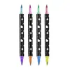 Caneta Marcadora Glitter Dupla Ponta Duas Cores Mais Vendida da Amazon, Marcador Fluorescente para Desenho e Grafite de Estudantes
