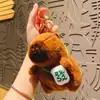 Llavero creativo de capibara de peluche con forma de capibara, ideal como regalo para pareja, al por mayor.