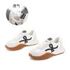 Tênis de Treino de Couro Genuíno para Mulheres, Novo Estilo Primavera 2026, Sapatos Esportivos Casuais Femininos com Solado Grosso que Aumentam a Altura, Versáteis Dad Shoes