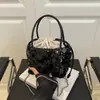 Bolso de Diseño de Lentejuelas de Nicho de Este Año 2025 Bolso Nuevo para Mujer Bolso Cruzado Versátil con Cadena Bolso Cubo de Hombro Único