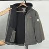 Chamarra de polar con capucha para hombre, talla extra, forrada de polar para invierno