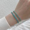 Série de casamento francês S925 prata esterlina corrente de tênis feminina elegante all-match verde pinho cor design sentido acessórios femininos atacado