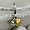 Pandora 925 Cobre Blanco Plateado Joyería Colgante Lazo de Amor Collar Alas de Ángel Cuentas Colgantes