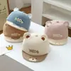 Chapéu de bebê bordado com desenho animado, boné de bebê para primavera e outono, boné para bebê de 6 a 24 meses, boné pequeno para bebê, boné estilo bico de pato