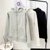 Tienda Exclusiva Lulu Bling Mismo Estilo Chaqueta de Yoga Gruesa con Forro Polar para Mujer, Adecuada para Correr, Fitness, Chaqueta Deportiva Cálida con Capucha y Cierre