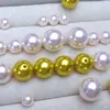 Cuentas de cristal de imitación Swarovski de alta calidad, cuentas sueltas, perlas de imitación de concha de medio agujero, collares DIY hechos a mano, colgantes, pendientes al por mayor