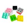 Popular Transfronterizo Bandeja de Hielo de Silicona 4-Rejilla 6-Rejilla Cubo de Hielo Cuadrado Molde de Hielo Cuadrado con Tapa Bandeja de Hielo de Color Puro Molde de Hielo