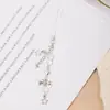 Estilo Coreano e Japonês Ins Doce Feminino Prata Estrela Laço Corrente de Celular Simples Versátil Pingente de Corrente para Goo Card