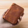 Nova carteira masculina curta estilo sanfona em couro PU, porta-cartões de grande capacidade, porta-cartões casual