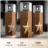 Trofeo Creativo de Madera Maciza y Cristal Hecho a Medida Premio de Alta Gama para Empleados Campeones, Competición, Reunión Anual y Premios de Honor