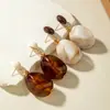 Pendientes Geométricos Asimétricos de Aleación con Goteo de Aceite, Simples y Modernos, Transfronterizos Europeos y Americanos, Pendientes de Estilo Lujoso Accesible, Pendientes para Mujeres