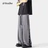 Nuevos Pantalones Botonados de Estilo Chino Nacional para Hombre, Nuevo Estilo de Verano, Pantalones Largos Casuales de Pierna Ancha Rectos Sueltos con Caída, Transfronterizo