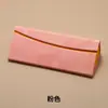 Colección de Estuches Plegables de Cuero para Gafas Aprobados de Fábrica, Estuche Triangular Metálico para Gafas de Sol, Estuche Portátil para Gafas de Sol, Personalizable con Logo