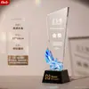 Trofeo de Cristal Hecho a Medida para Premios de Alta Gama y Elegantes para Empleados Destacados, Campeones de Concursos Creativos y Premios de Reunión Anual