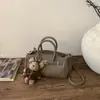 Nuevo Producto Nicho Coreano con un Toque de Lujo, Bolso de Mano con Patrón de Lichi Bolso Kelly, Bolso Cruzado Versátil con Hebilla de Cordón a la Moda